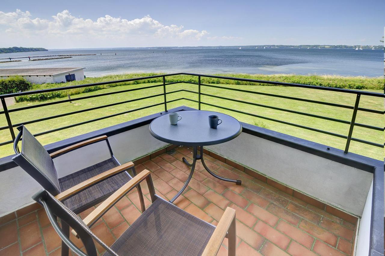 Fewo1846 - Fjordview - Komfortables Studioapartment Mit Balkon Und Meerblick Glücksburg Exterior foto
